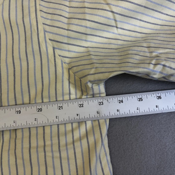 LL Bean Shirt Mens 16.5 Tall Button Down Striped Short Sleeve Cotton No Wrinkle - Picture 5 of 8